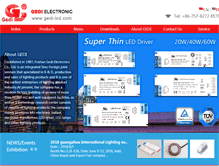 Tablet Screenshot of gedi-lighting.com